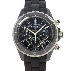 CHANEL J12 41mm H0939 Chronograph Black Ceramic Dial Mens Watch 90270619